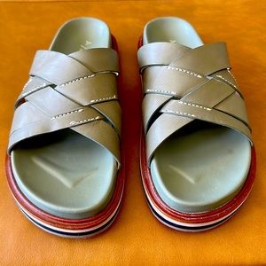 Anthropologie - Vivianna Slide Sandals - Moss